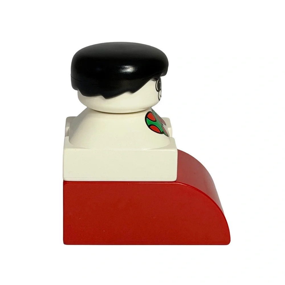Vintage LEGO DUPLO Clown Brick 2327pb18 and Red Curved Brick 2302 | Set of 2